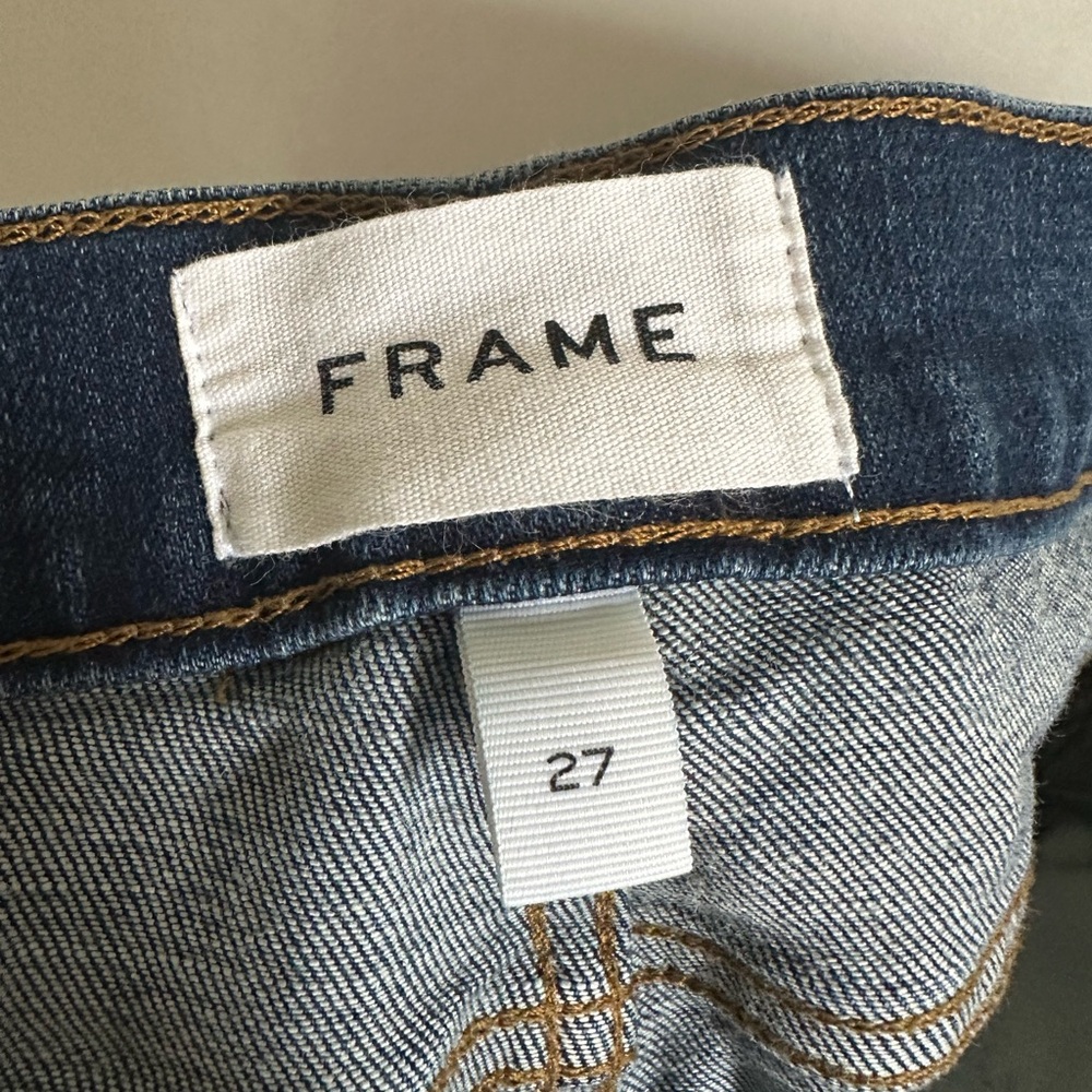 FRAME Designer Denim Classic Le Garçon Mid Rise Slim Fit Jeans size 27 EUC - Picture 6 of 8